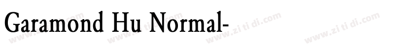 Garamond Hu Normal字体转换